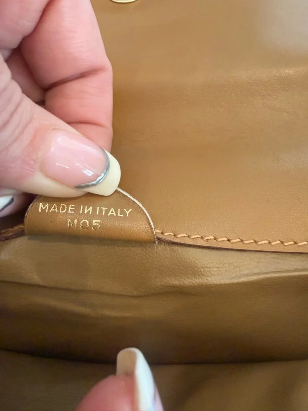 Celine Authentic Tan Macadam Crossbody Shoulder Bag w/Tan leather accent - Picture 10 of 15